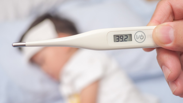 Close up of kid's thermometer