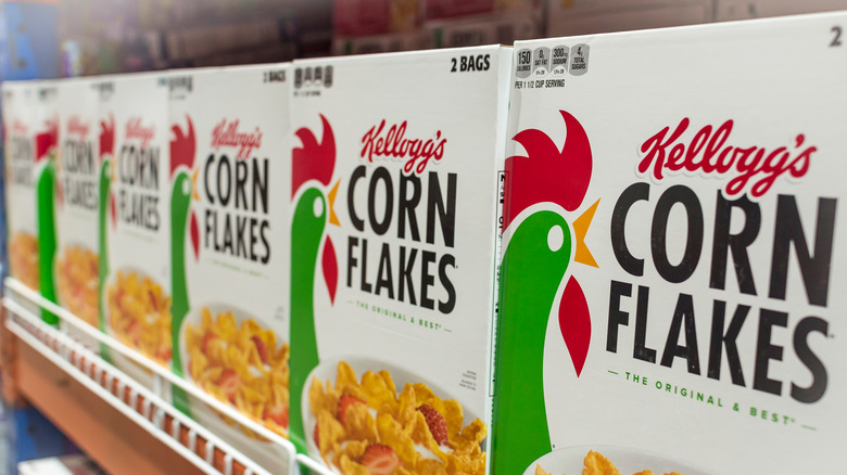 boxes of Corn Flakes