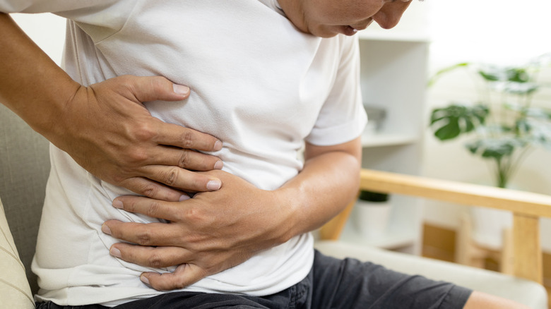 Man with abdominal pain