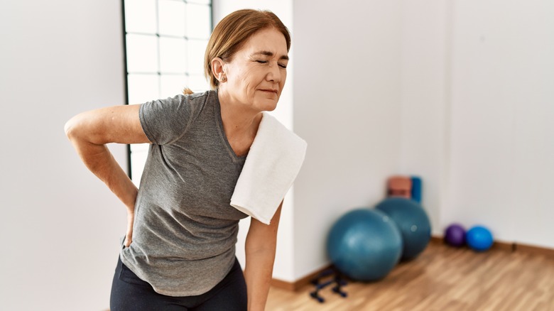 woman with backache