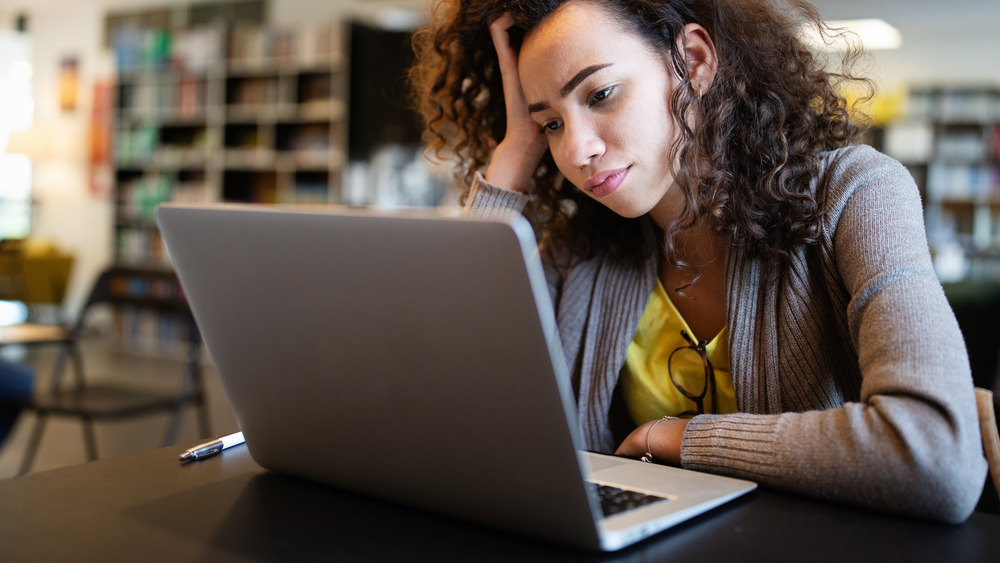 student on laptop