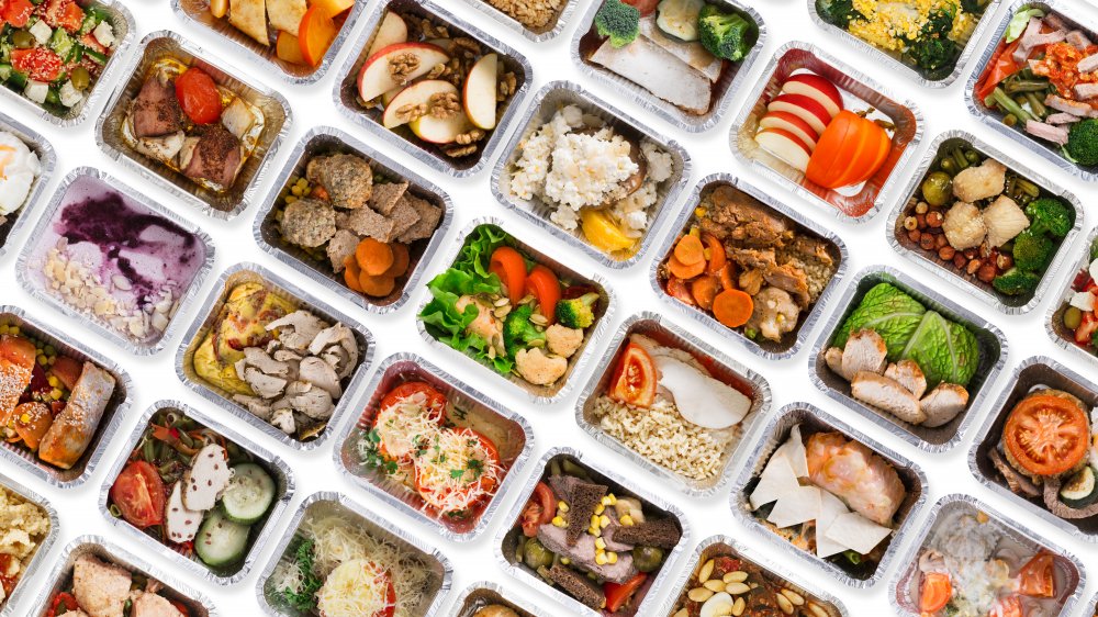 A selection of pre-packaged, healthy meals