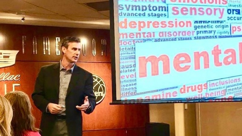 Dr. Jarrod Spencer speaking at a nutrition conference