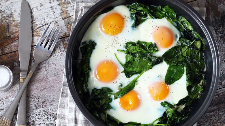 eggs with spinach