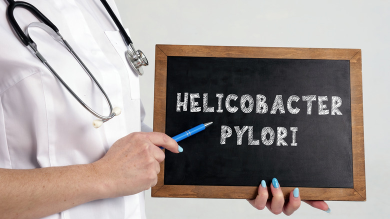 Helicobacter pylori written on board