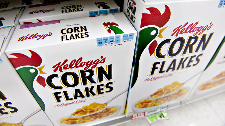 boxes of corn flakes