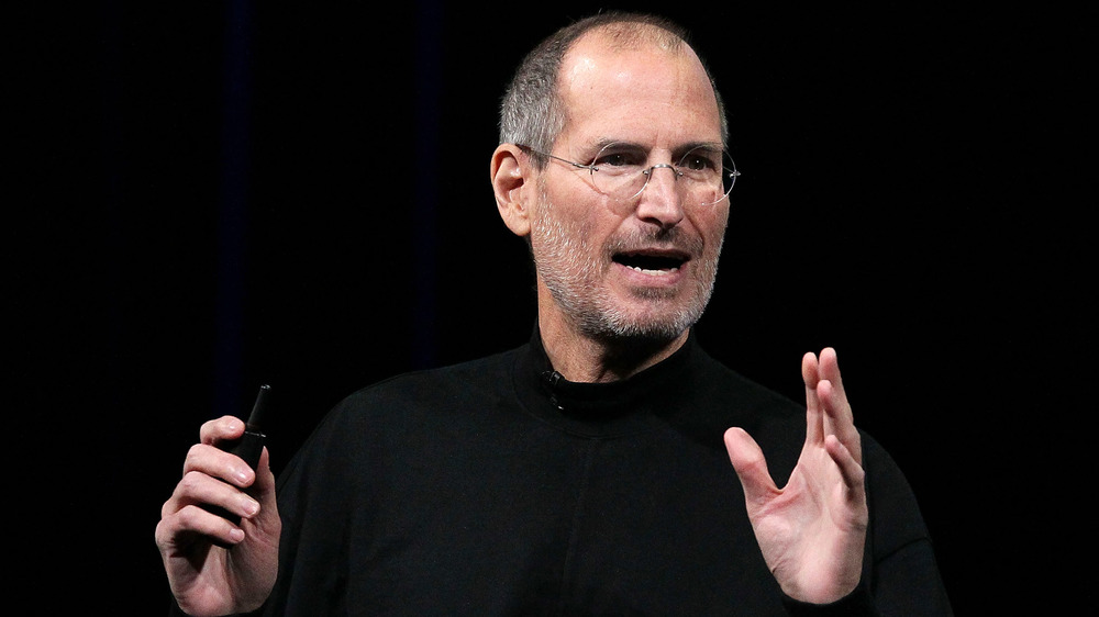 Steve Jobs speaking at a product launch