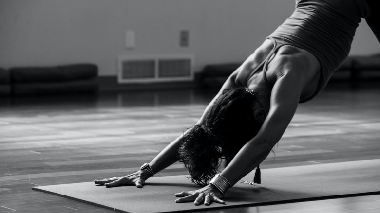 Person doing yoga