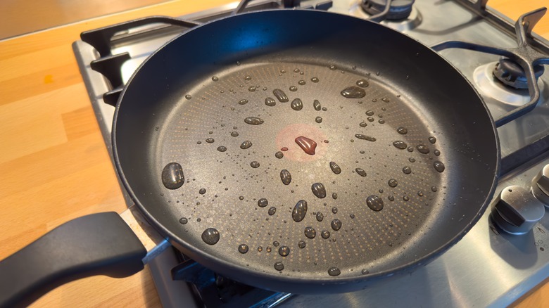 non-stick cooking pan on a stove
