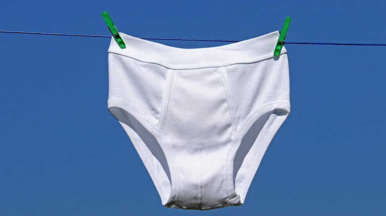 men's underwear on clothesline