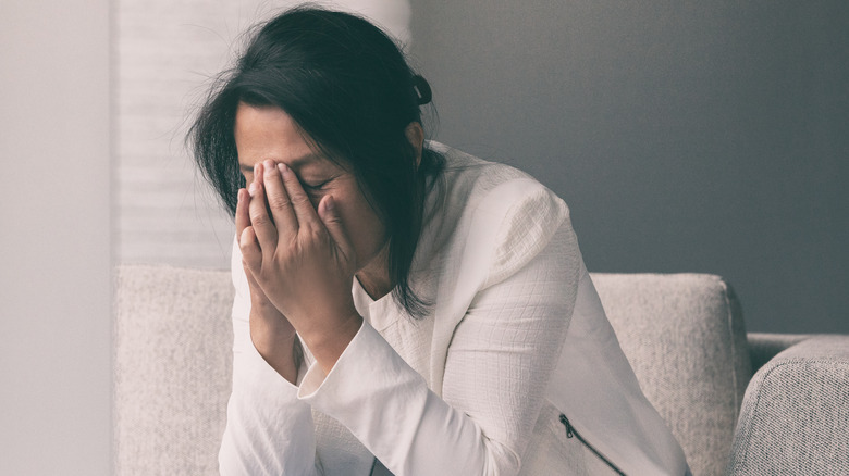 woman feeling stress