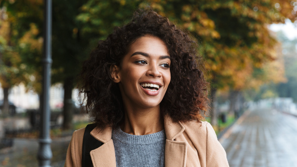 Woman Smiling Outside