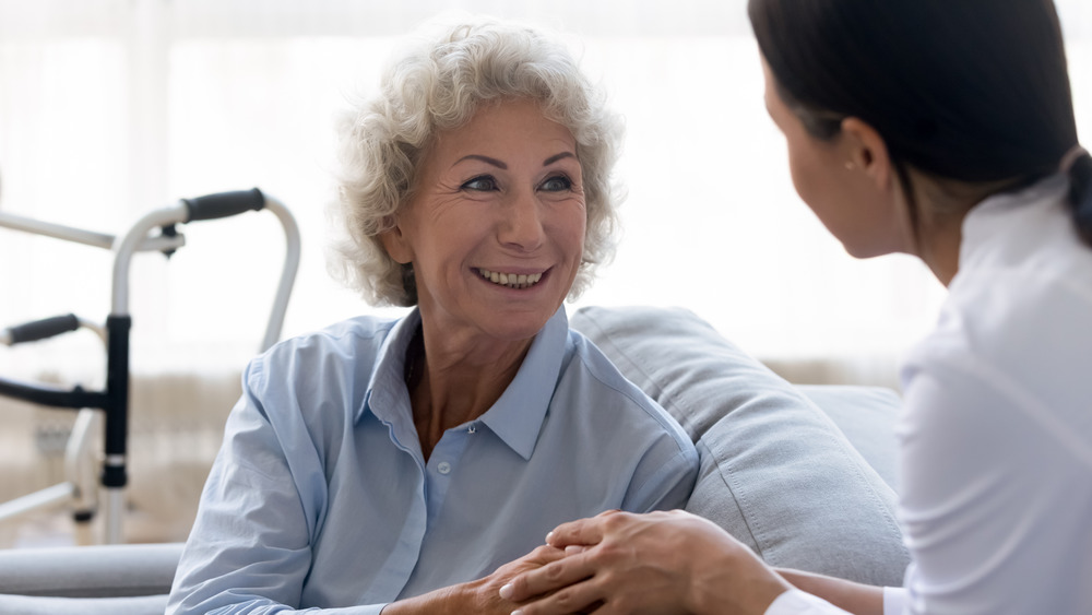 Older woman smiling