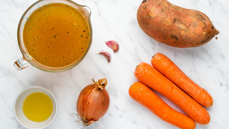 sweet potato carrot soup ingredients