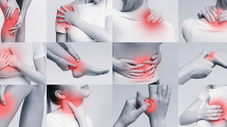 different photos of joint pain