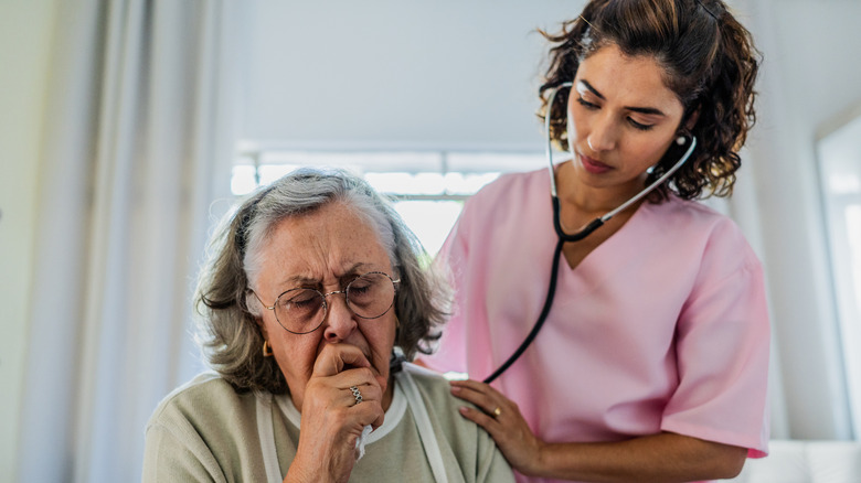 Medical professional checking a patient