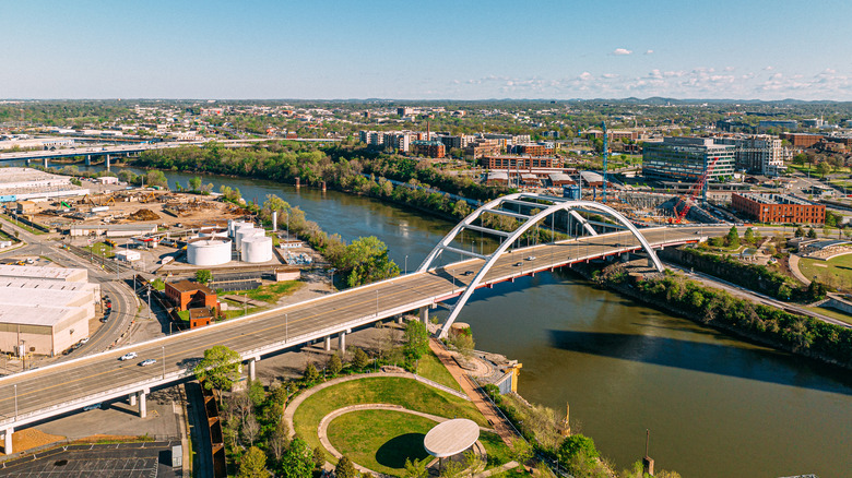 Overhead view of Nashville, Tennesee