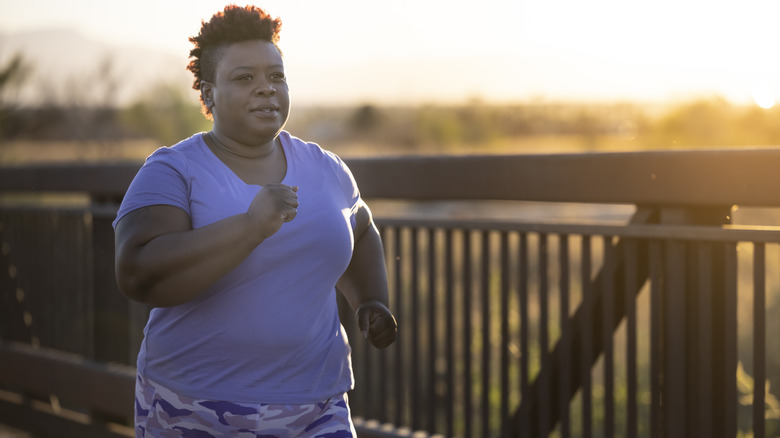 Woman walking for exercise