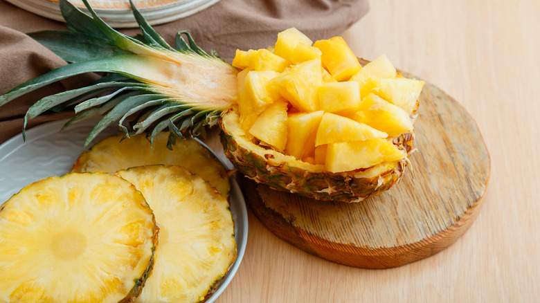 diced pineapple