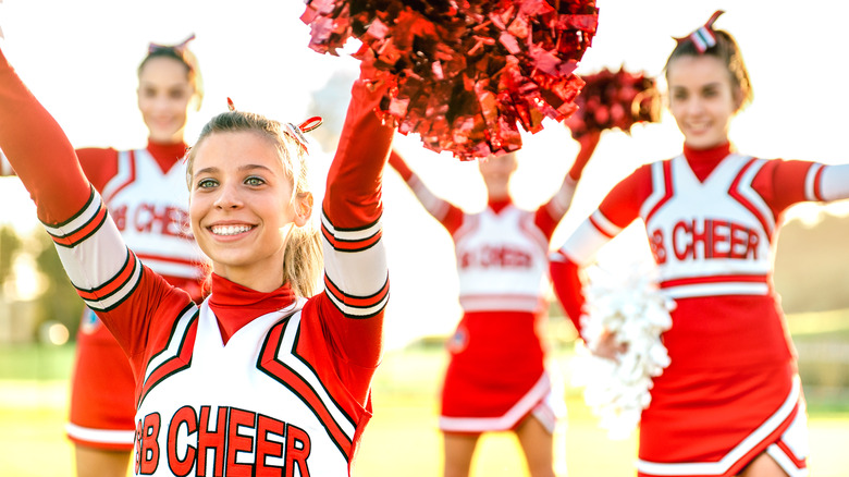 happy cheerleaders