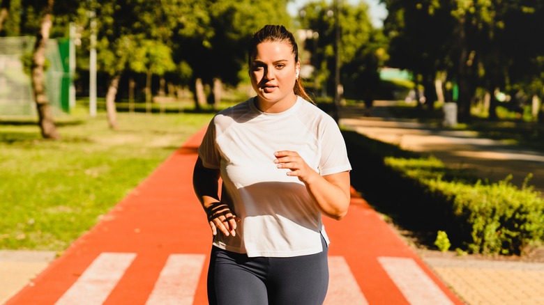 Woman going for run