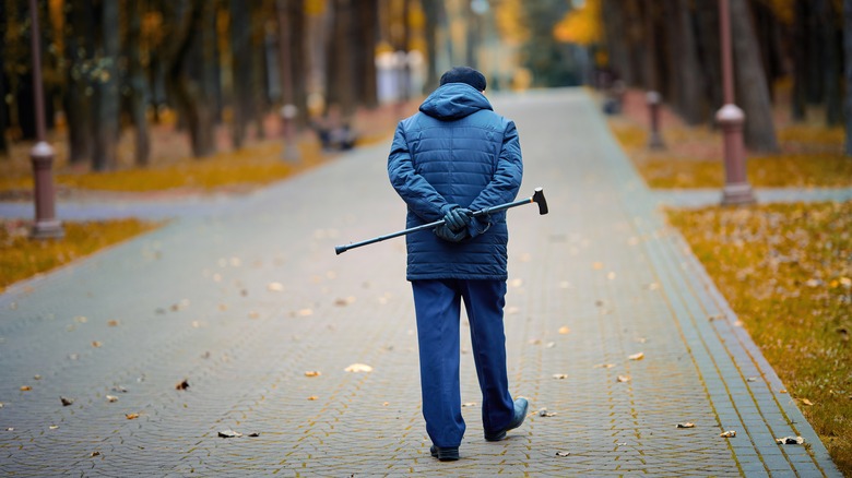 older man walking