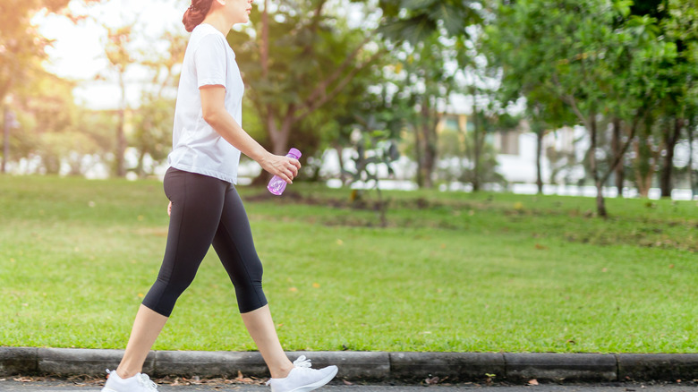 woman walking with good posture