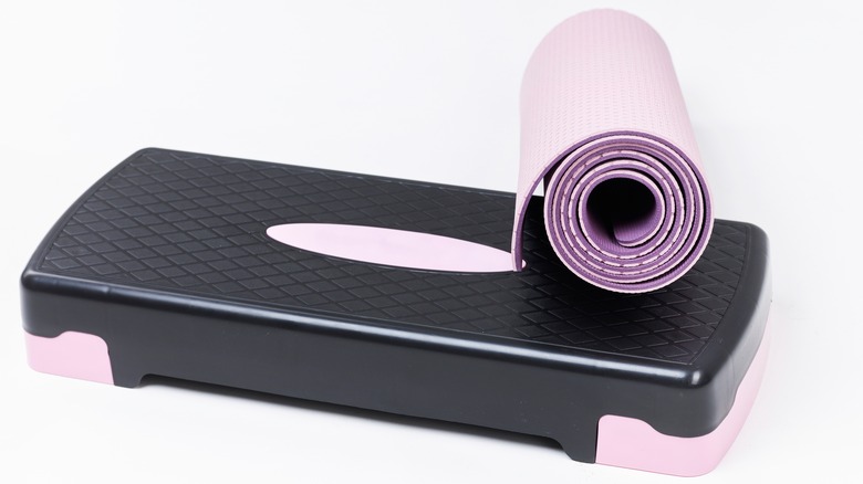 step box and yoga mat