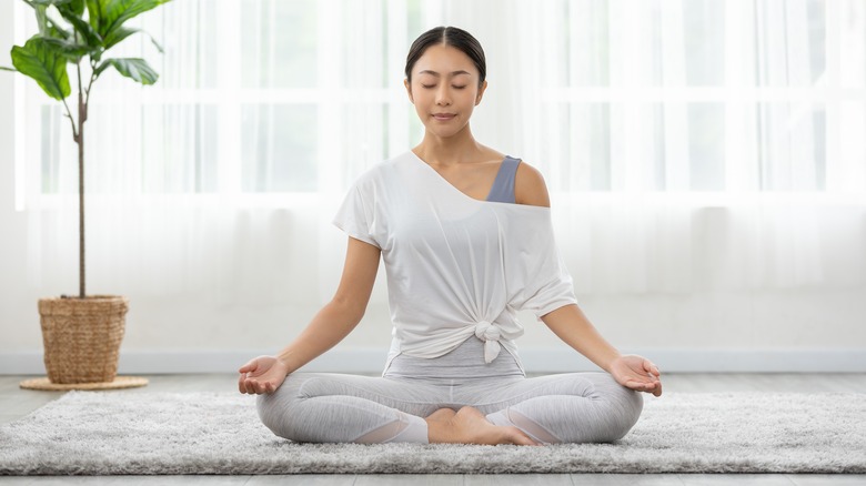 woman in yoga pose