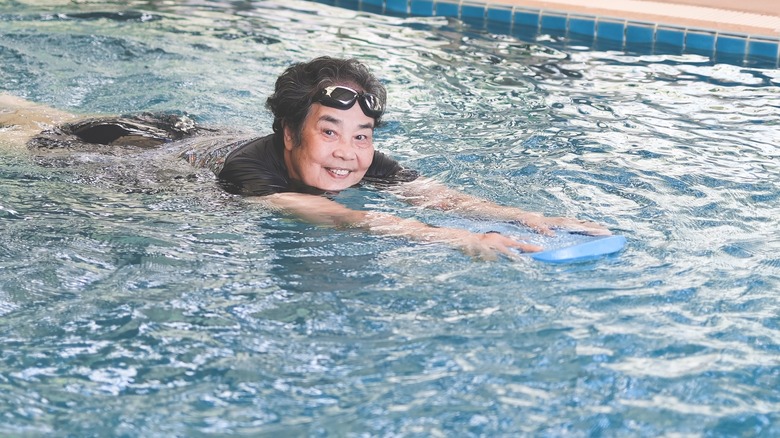 woman swimming