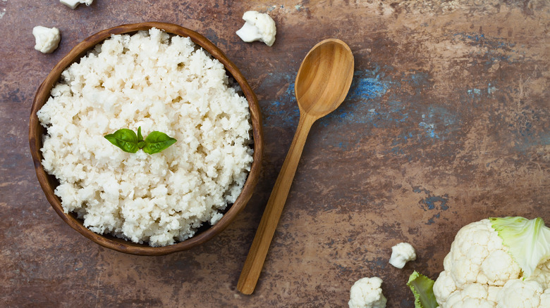 cauliflower rice in bowl