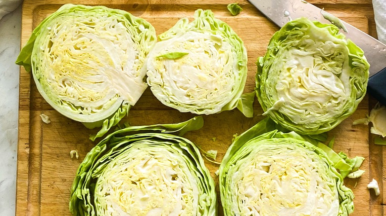 sliced cabbage steaks