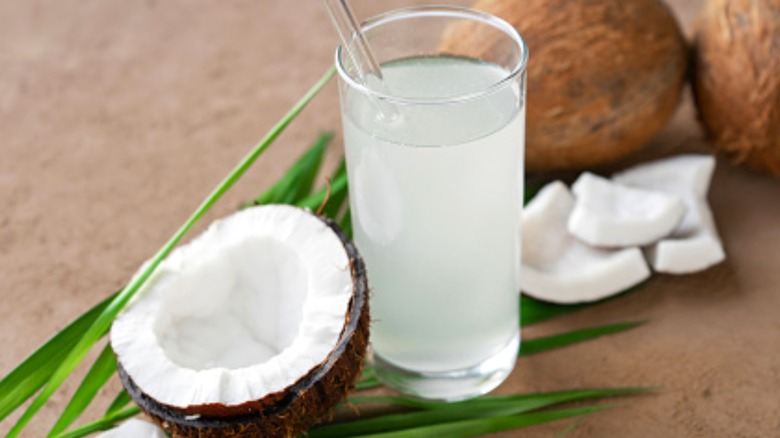 fresh coconut and coconut water