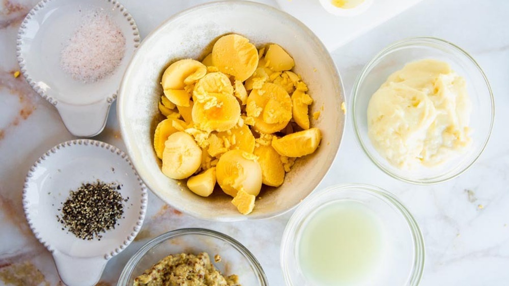 egg yolks in a bowl