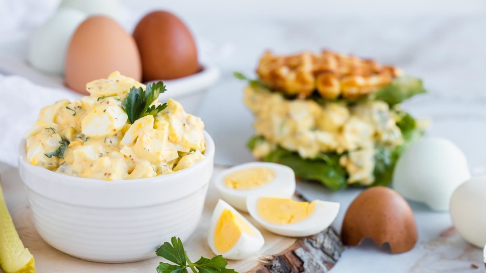 bowl of keto egg salad