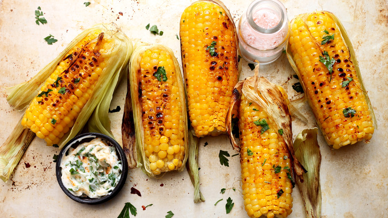 ears of grilled corn