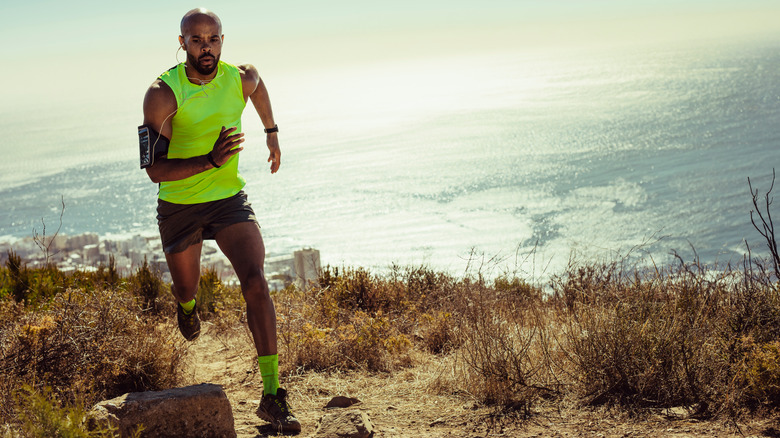 Black male runner