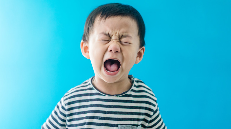 Young child crying 