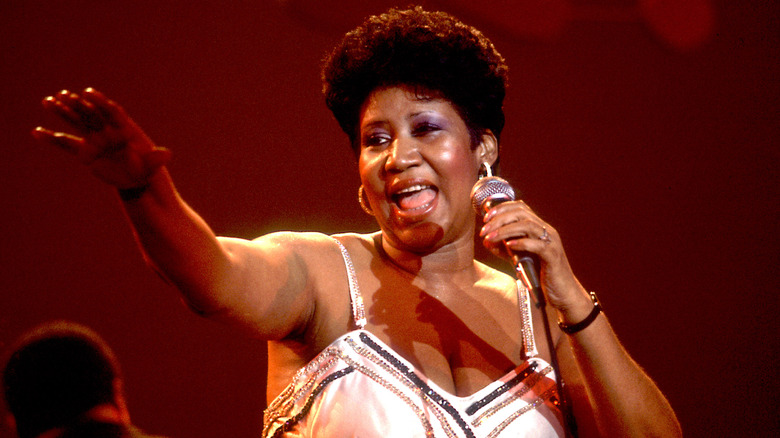 Aretha Franklin performing in the 1980s