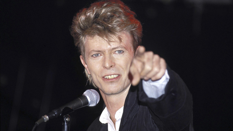 David Bowie performing in 1987