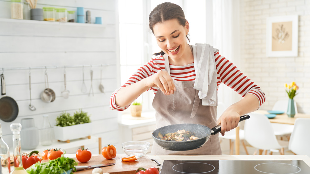 woman cooking