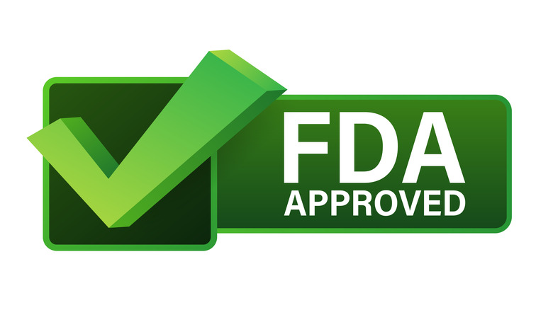 words "FDA Approved" and check mark