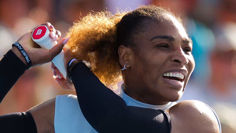 Serena Williams happy while playing