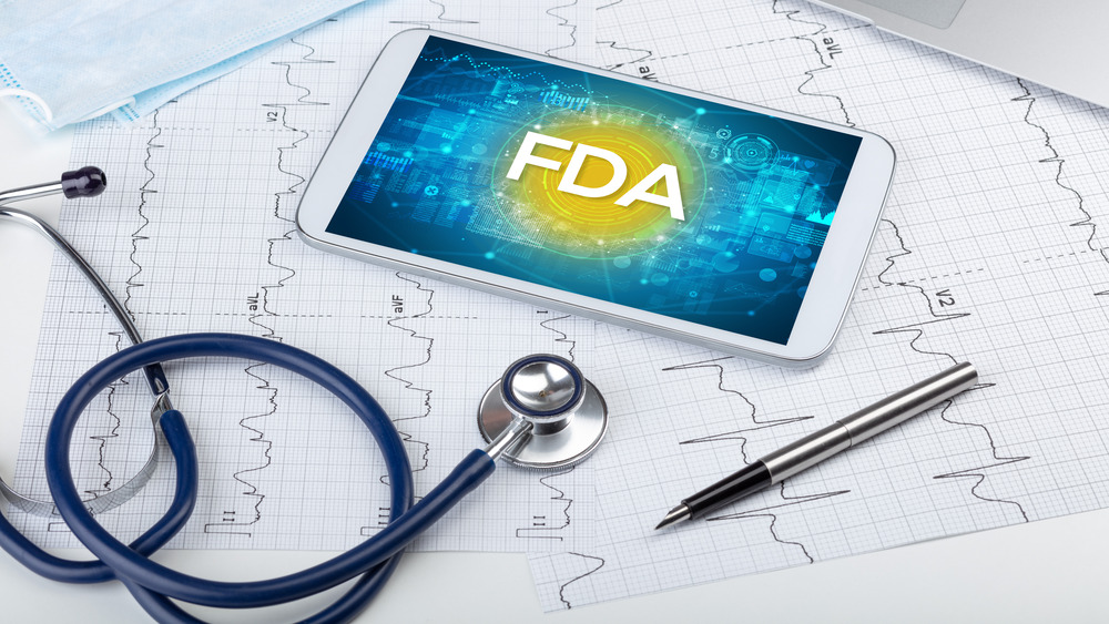 tablet with picture of FDA