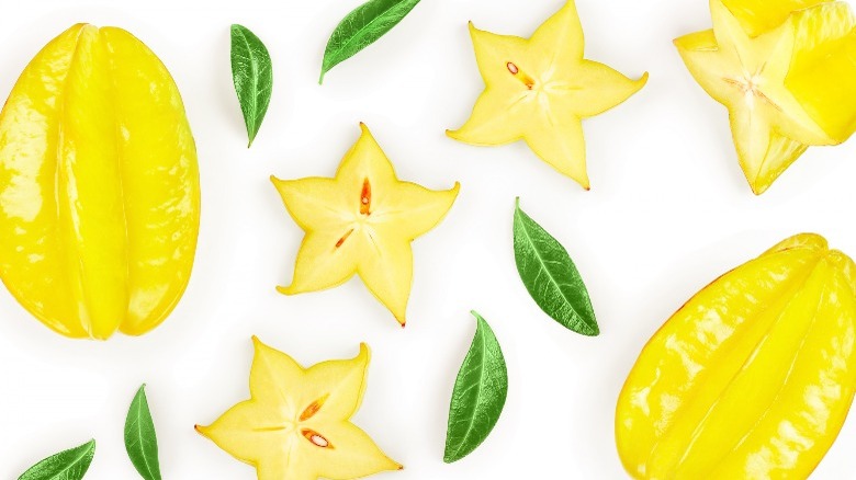 Star fruit whole and sliced 