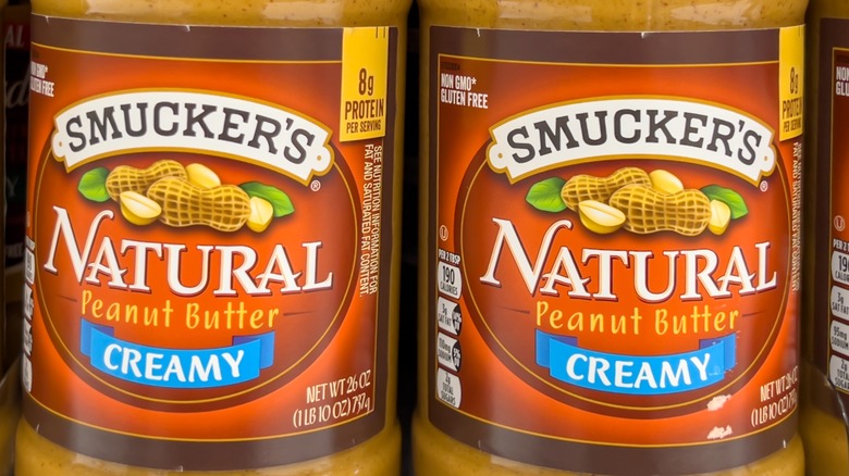 Smucker's natural peanut butter jars