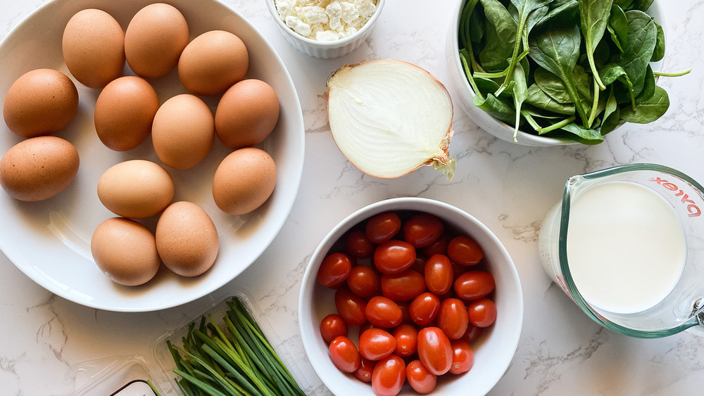 ingredients for healthy egg casserole