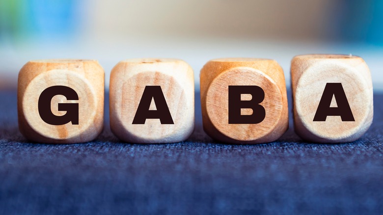 GABA on block letters