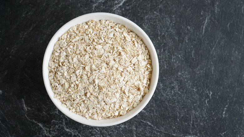 A bowl of instant oats