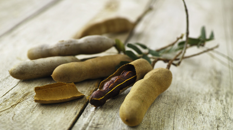 Tamarind on wooden table